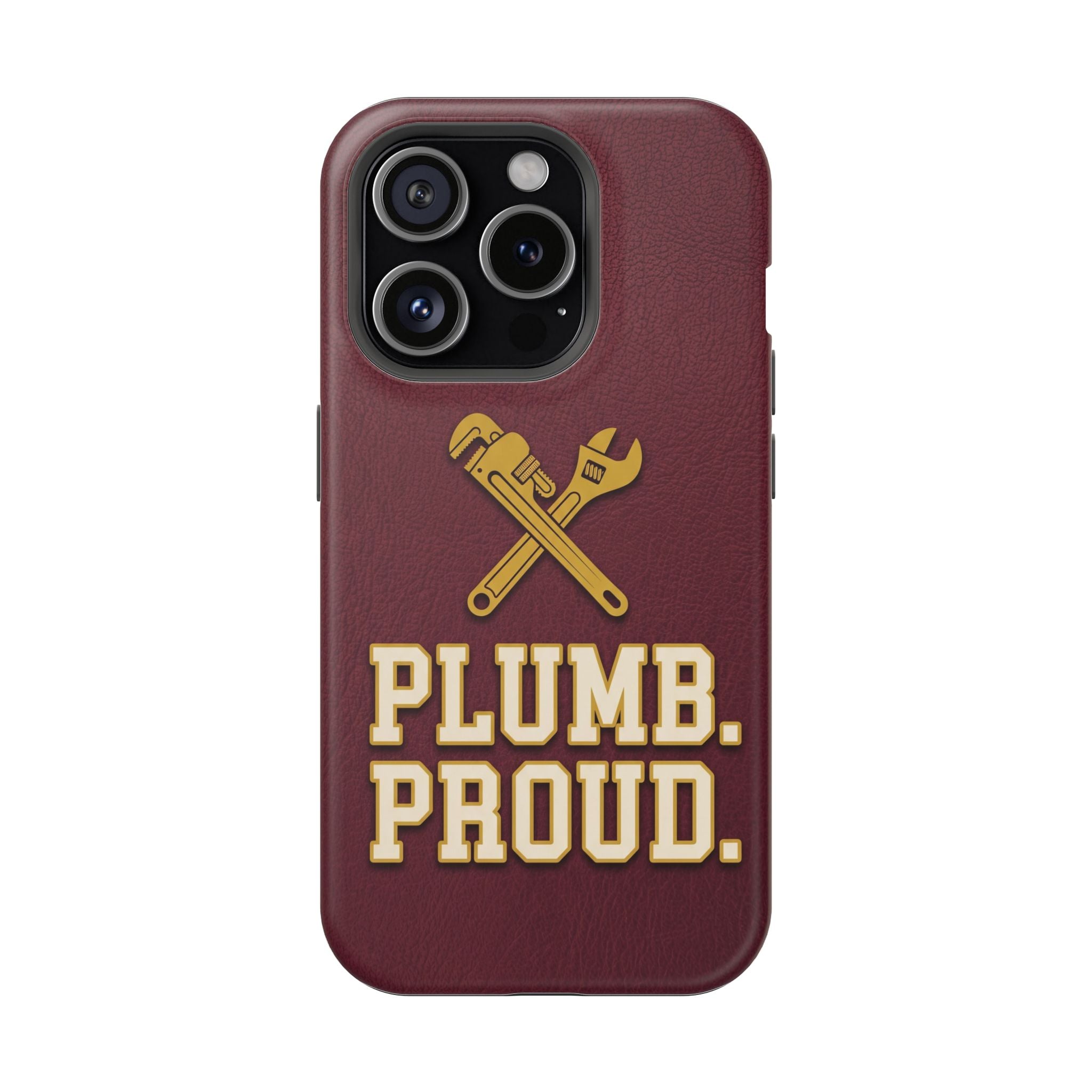 Plumb. Proud. Phone Case — Crossed Wrenches Wireless Charging Cover
