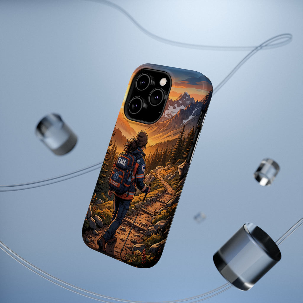 Paramedic/EMT Mountain Phone Case — Magnetic Wireless Charging Cover