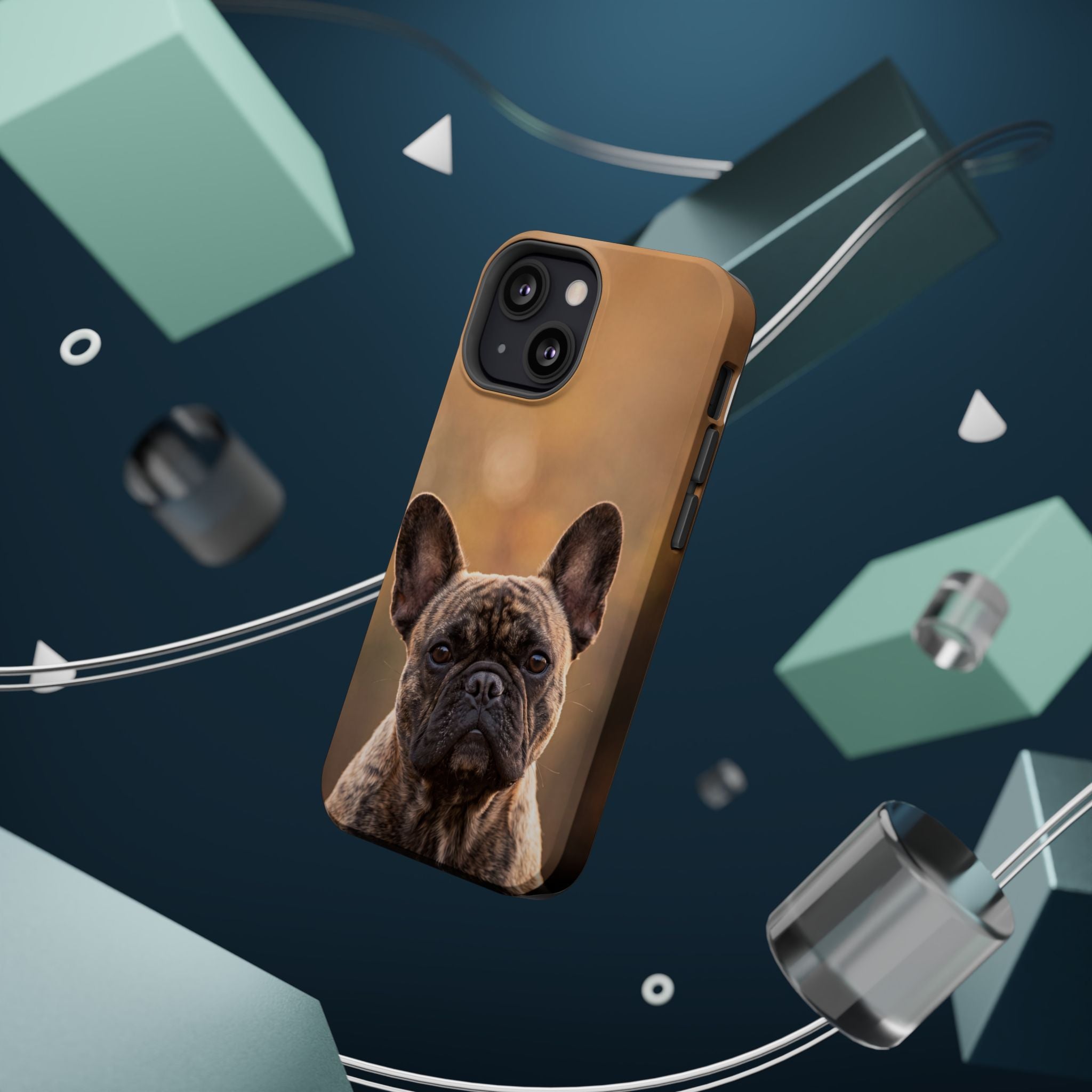 Brindle French Bulldog Phone Case — Impact-Resistant Wireless Charging Cover