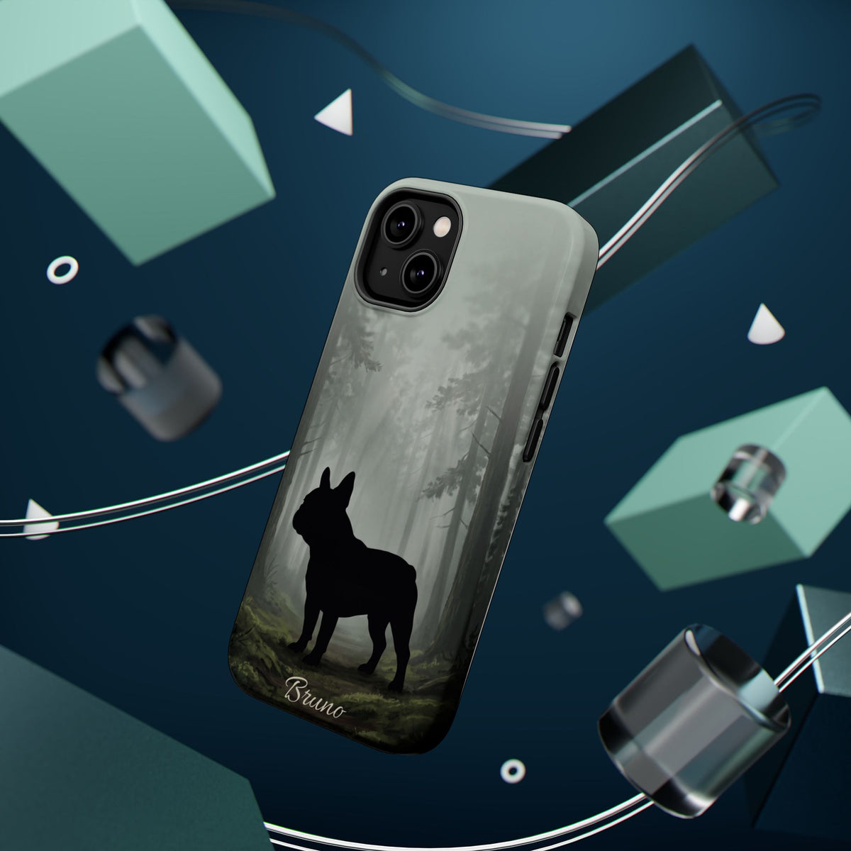 Personalized French Bulldog Misty Forest Phone Case — Wireless Charging Cover