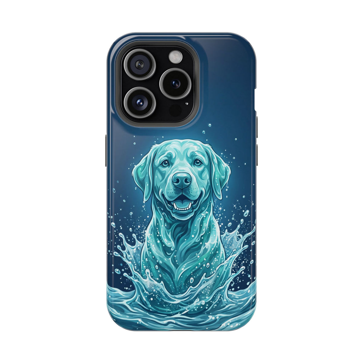 Water Splash Labrador Phone Case — Tough Magnetic Case with Wireless Charging