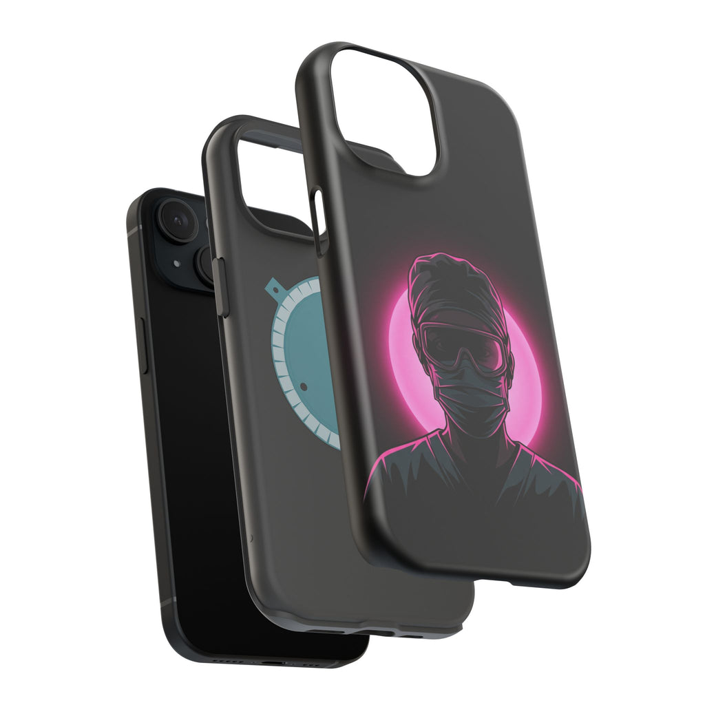 Nurse Portrait Phone Case — Navy Wireless Charging Cover