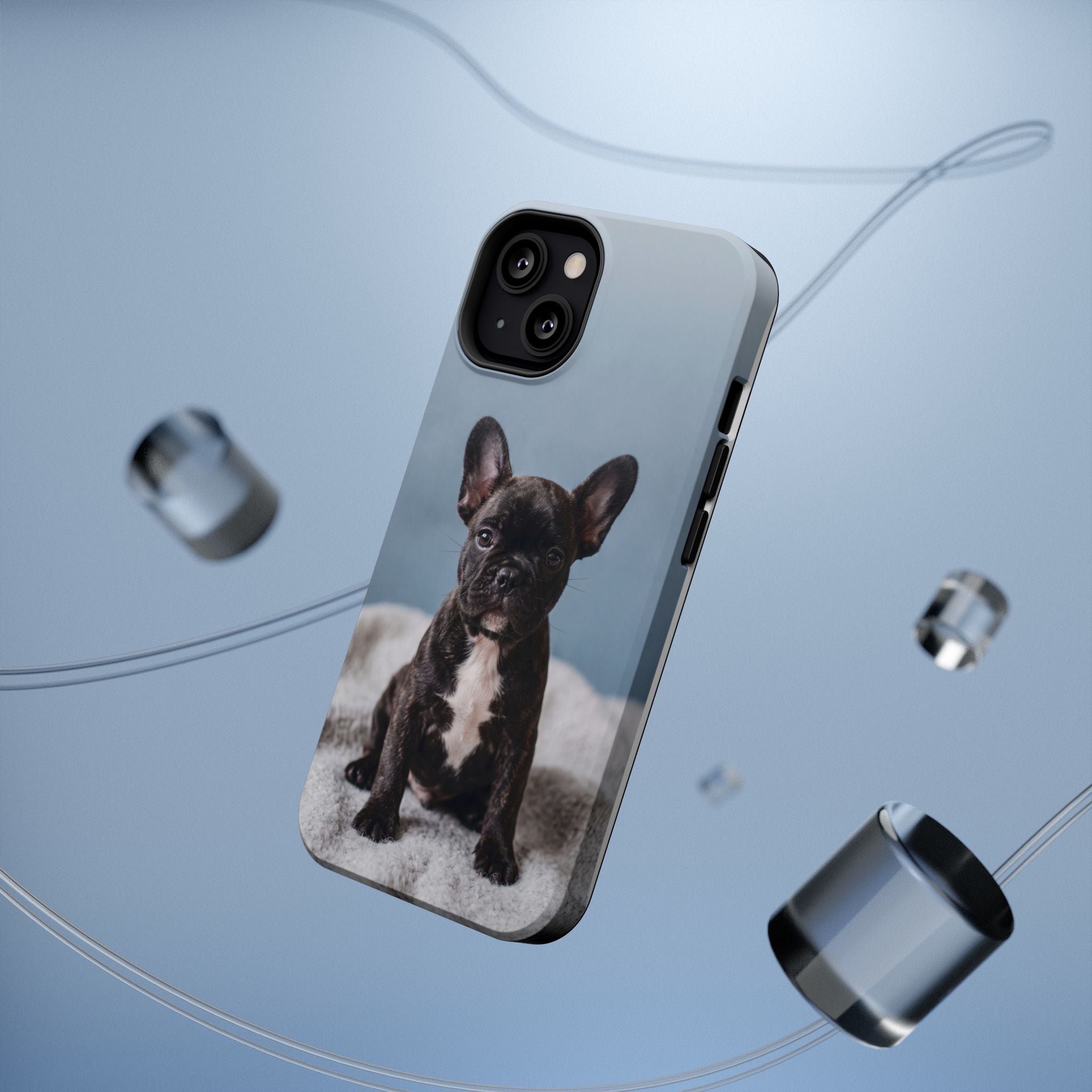 French Bulldog Puppy Phone Case — Impact-Resistant Wireless Charging Cover