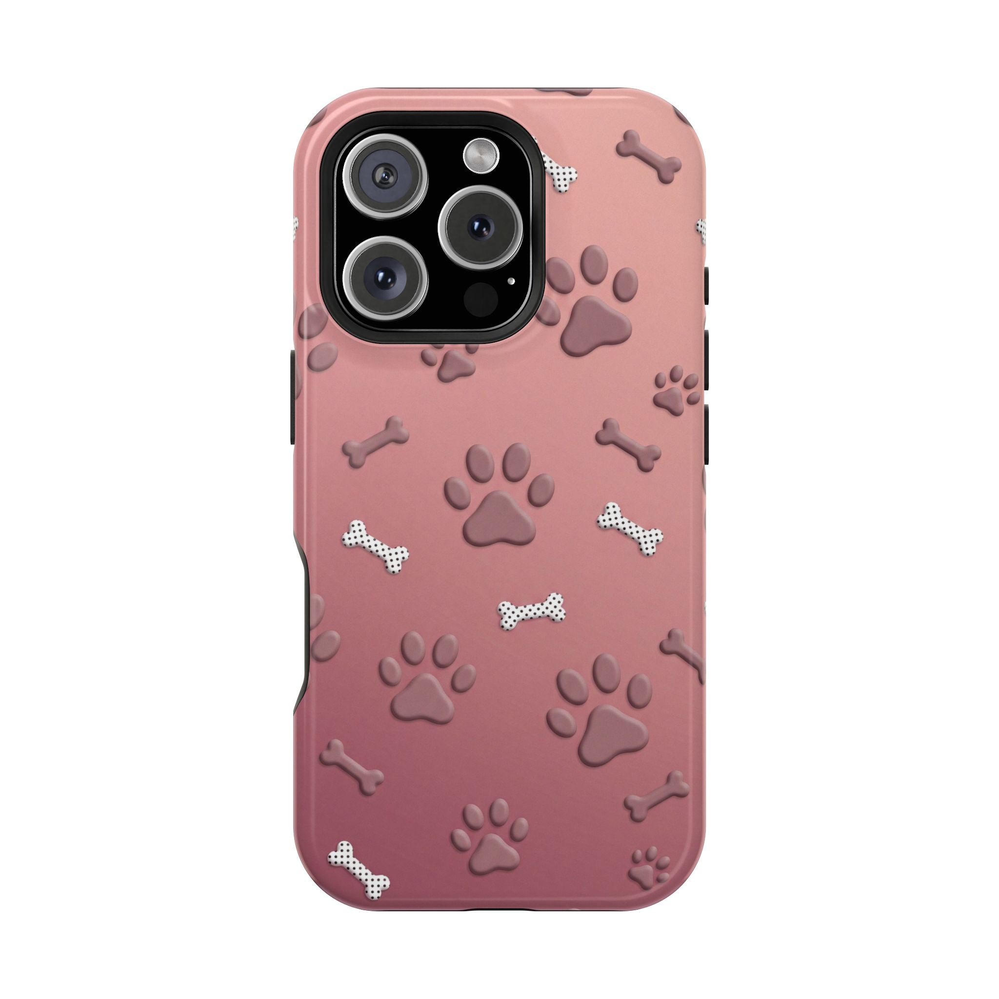 Paws & Bones Phone Case — Impact-Resistant Wireless Charging Cover