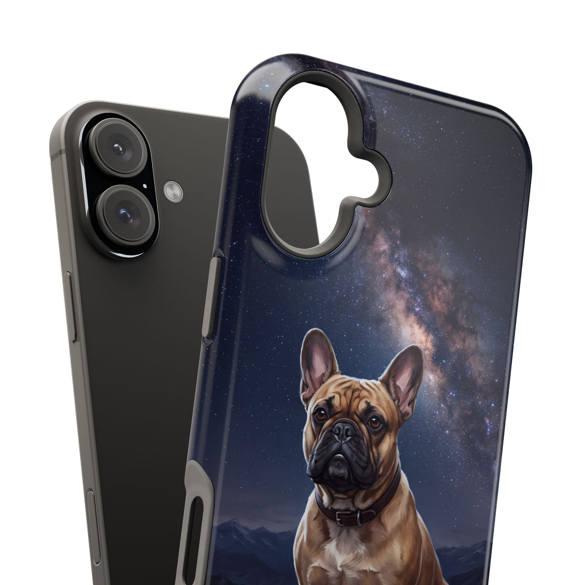 Personalized French Bulldog Starry Night Sky Phone Case — Wireless Charging Cover