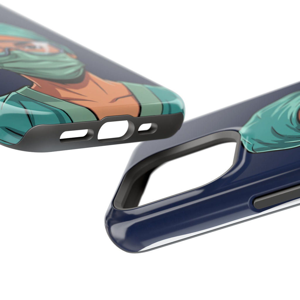 Bold Nurse Portrait Phone Case — Magnetic Wireless Charging Cover