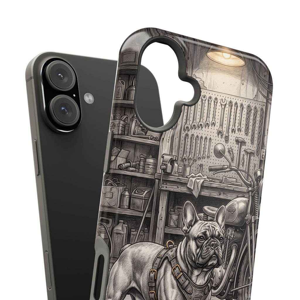 Personalized French Bulldog Vintage Street Phone Case — Wireless Charging Cover