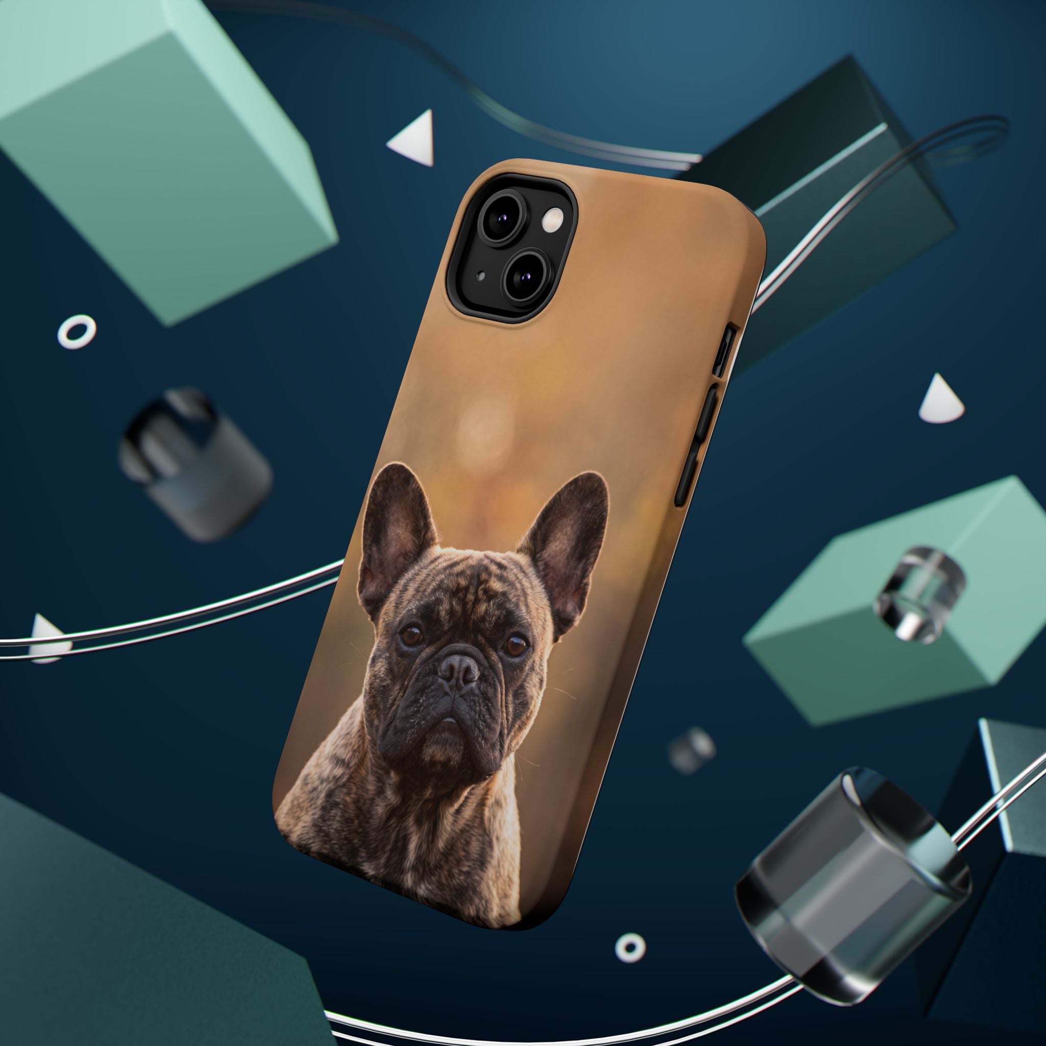 Brindle French Bulldog Phone Case — Impact-Resistant Wireless Charging Cover