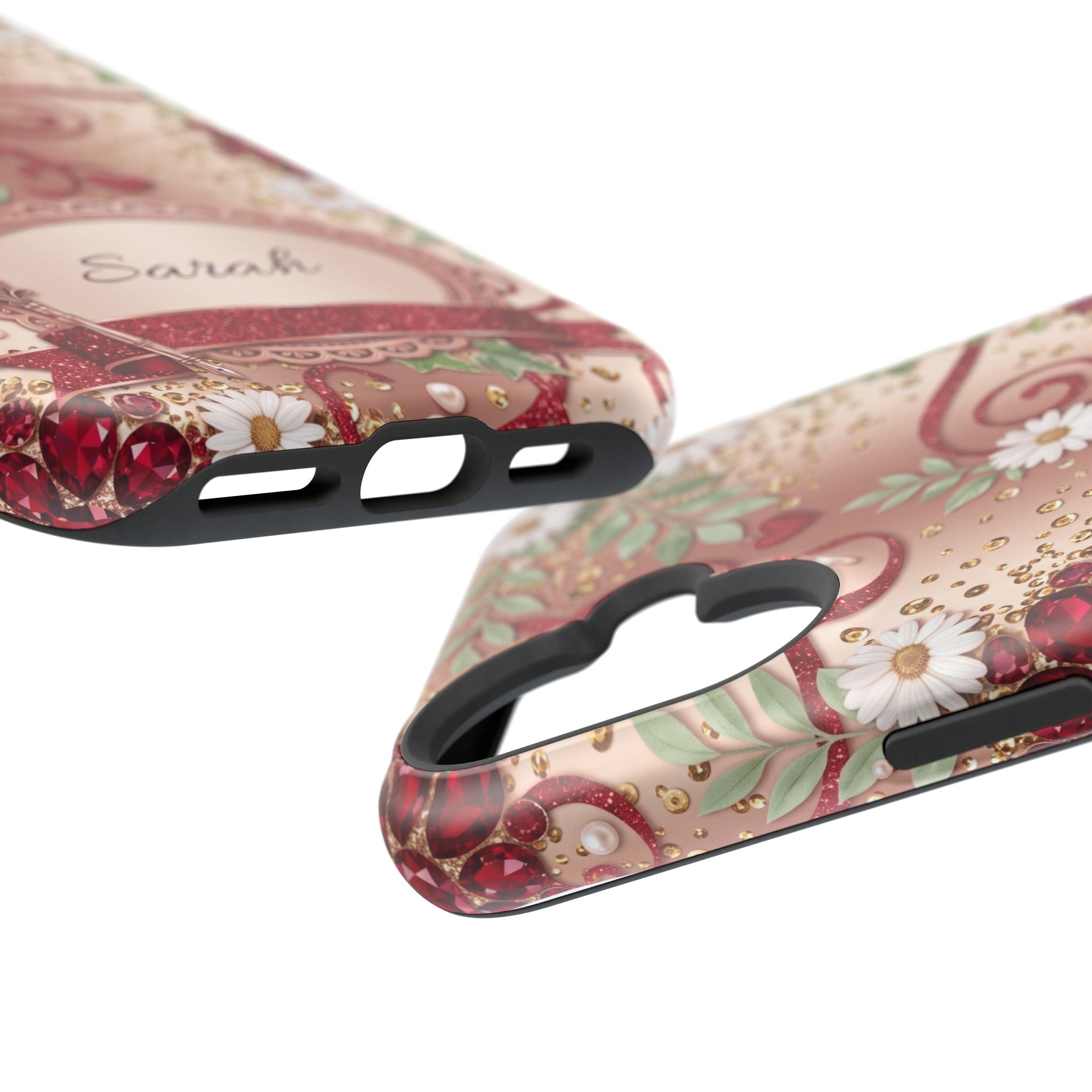 Personalized Vintage Floral Teacher Phone Case — Wireless Charging Cover