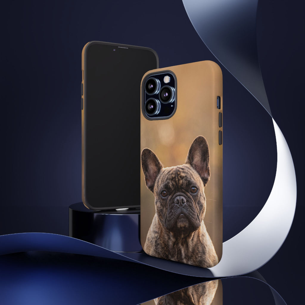 French Bulldog Portrait Phone Case | Realistic Brindle Frenchie Photo Case | iPhone & Samsung