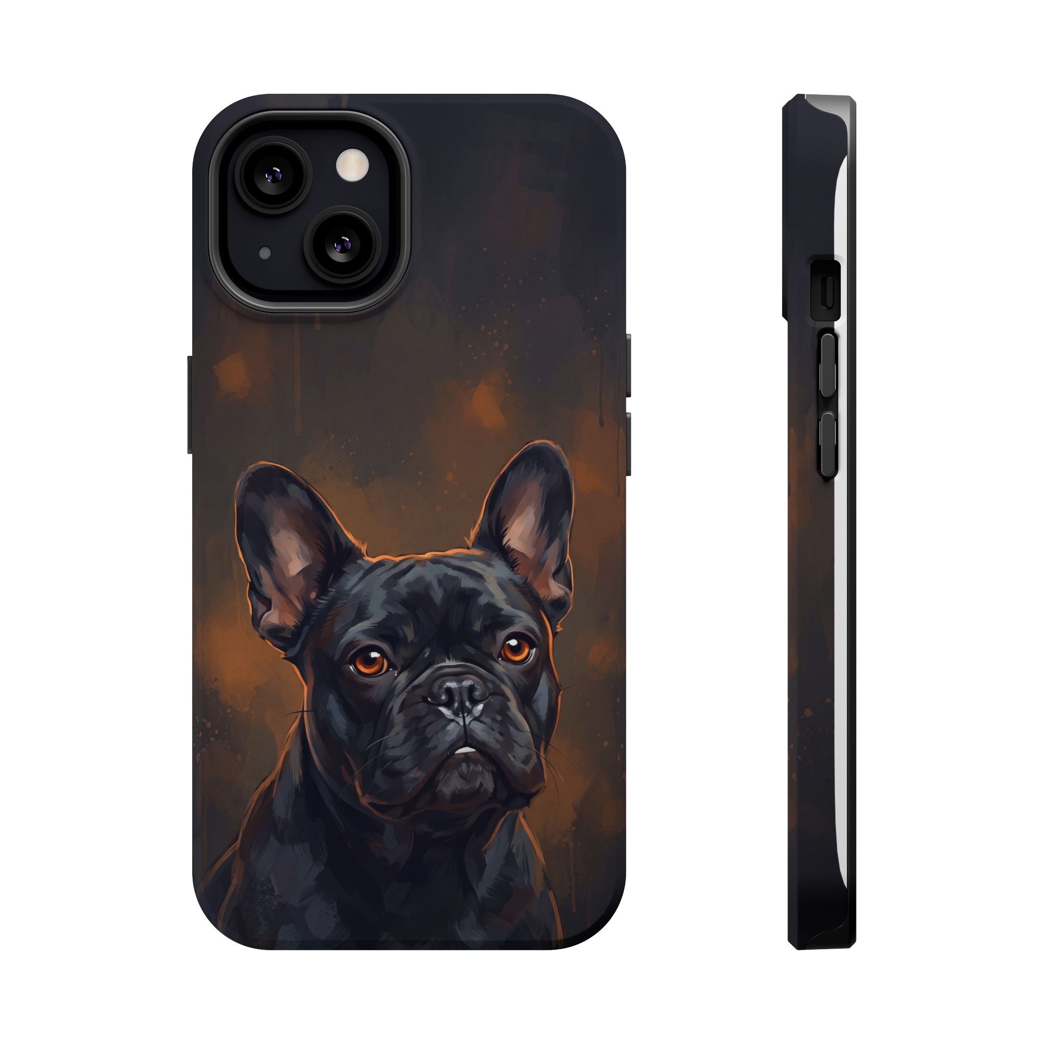 French Bulldog Portrait Phone Case — Impact-Resistant Wireless Charging Cover