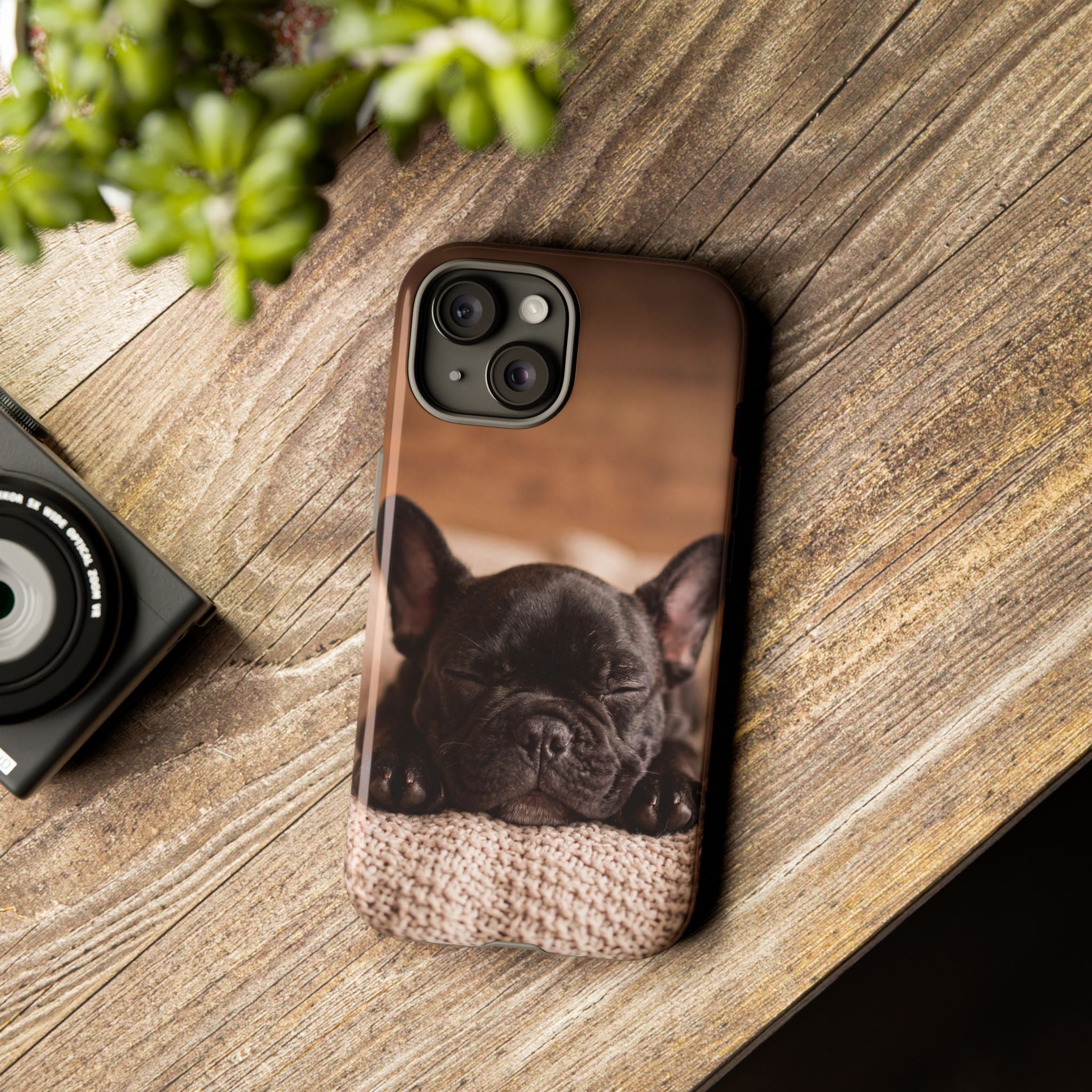 Sleeping French Bulldog Phone Case | Cozy Frenchie Resting on Blanket | iPhone & Samsung