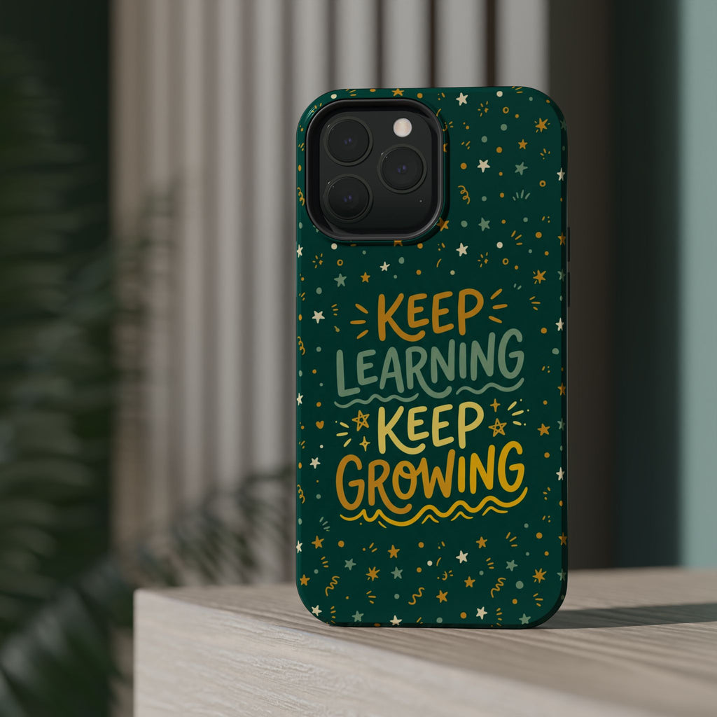 Keep Learning Keep Growing Teacher Phone Case — Wireless Charging Cover