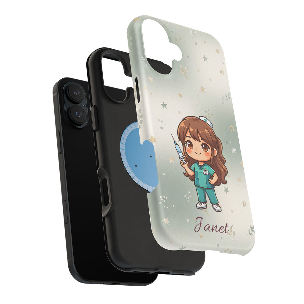 Personalized Nurse with Syringe Phone Case — Wireless Charging Cover