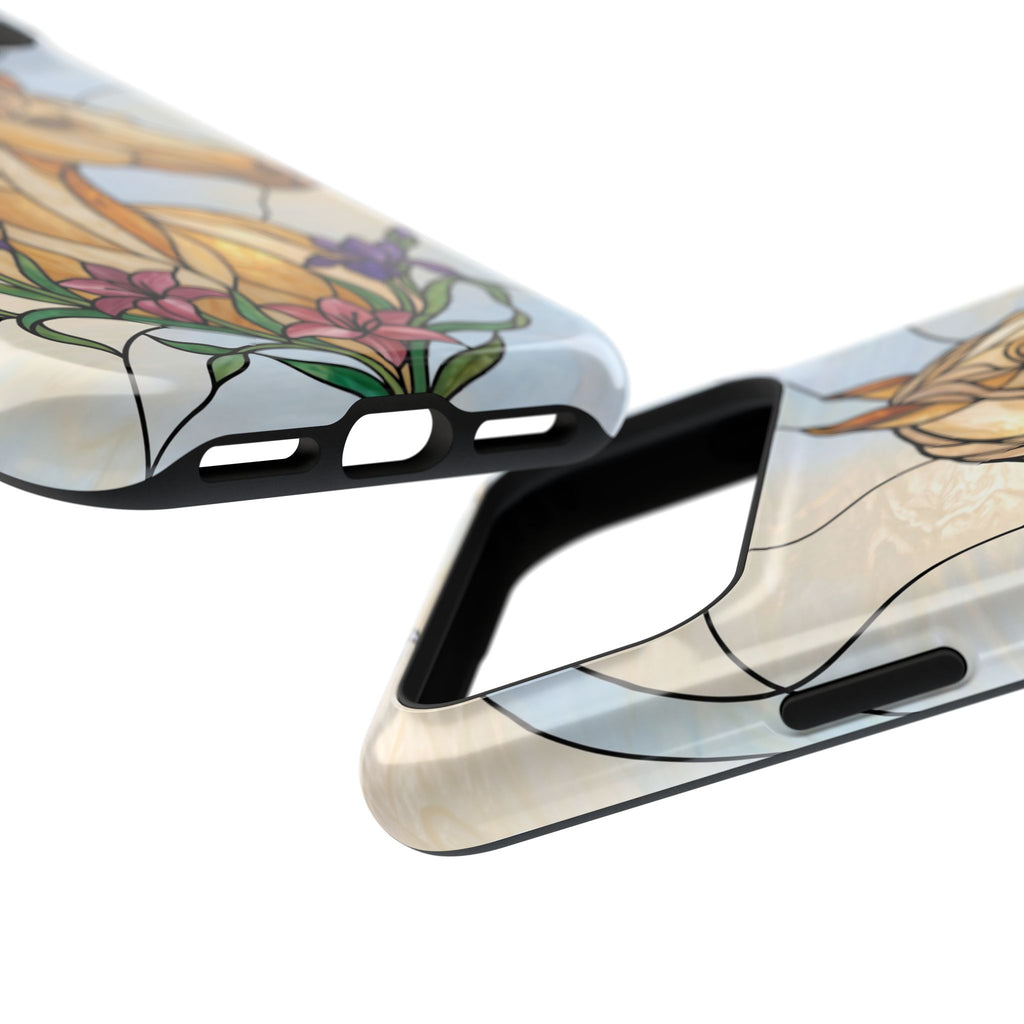 Floral Stained Glass Horse Phone Case — Tough Magnetic Case with Wireless Charging