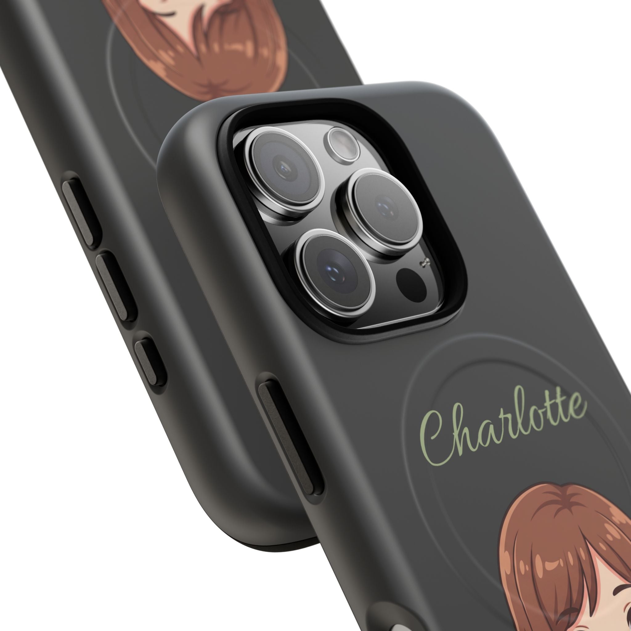 Personalized Tough Magnetic Phone Case | With Custom Name – Cute Illustrated Nurse Character Case for iPhones