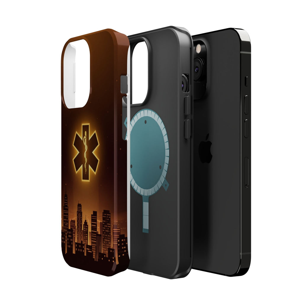 Paramedic/EMT Skyline Phone Case — Magnetic Wireless Charging Cover