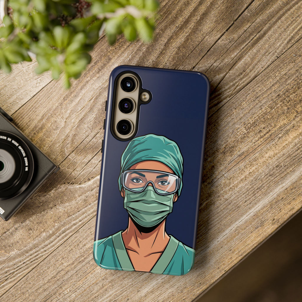 Nurse Illustrated Portrait Phone Case | iPhone & Samsung