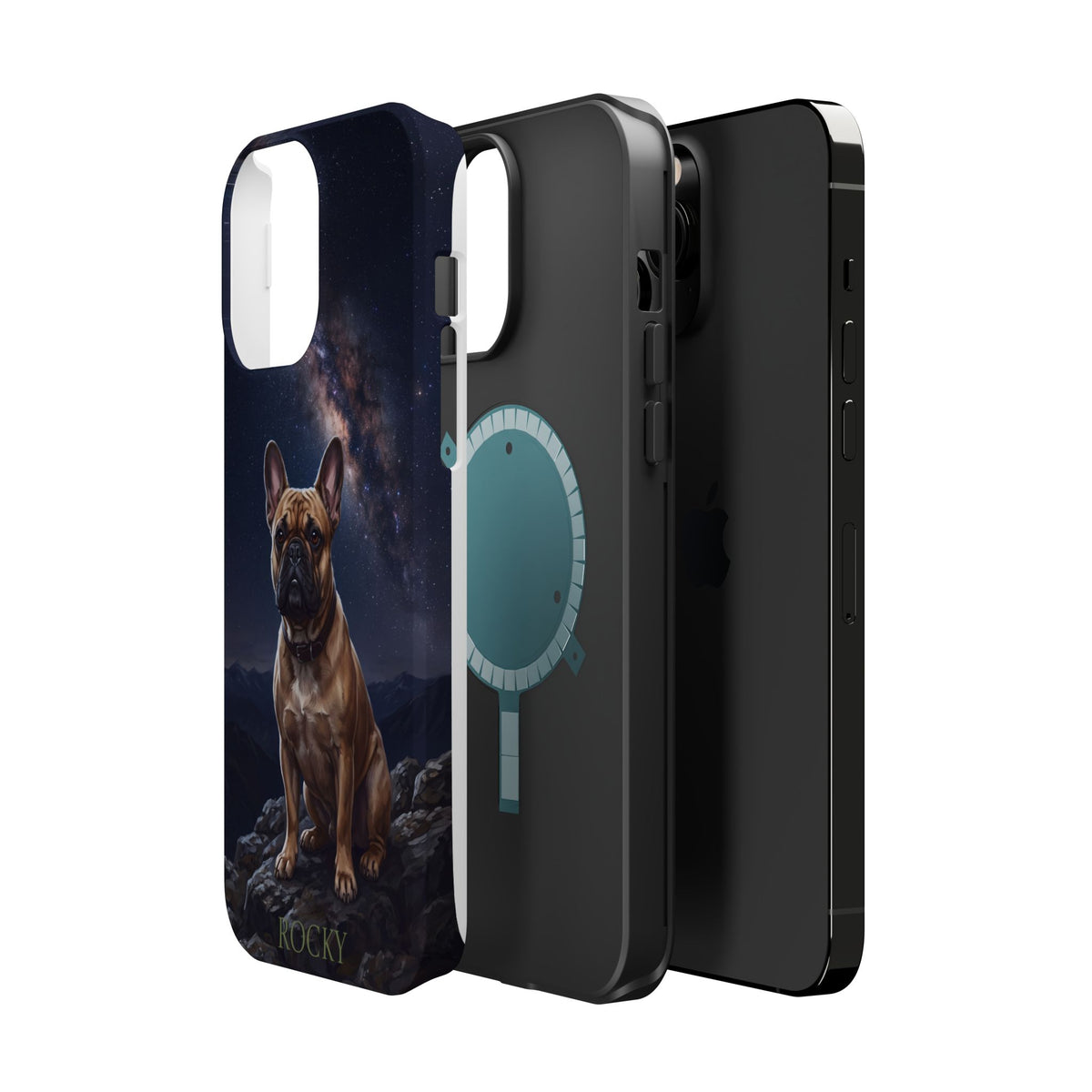 Personalized French Bulldog Starry Night Sky Phone Case — Wireless Charging Cover