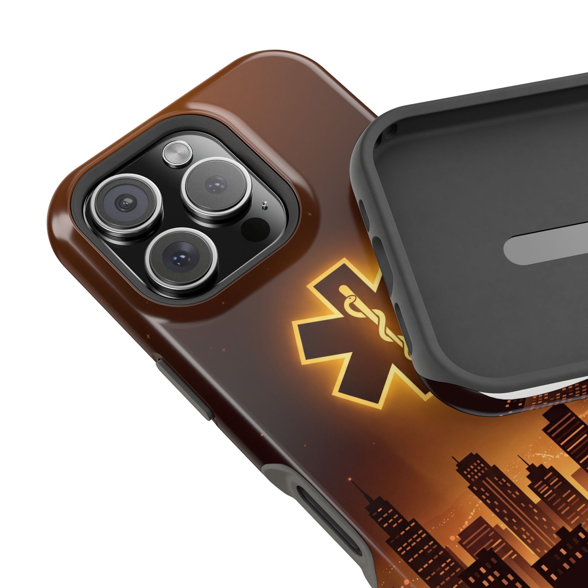 Paramedic/EMT Skyline Phone Case — Magnetic Wireless Charging Cover