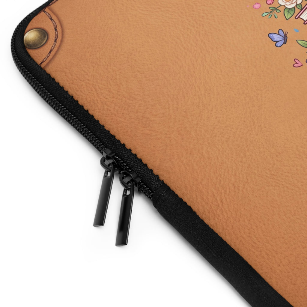 Personalized Teacher Laptop Sleeve | Custom Name Gift | Leather-Look Book Lover Case | Teacher Appreciation Gift