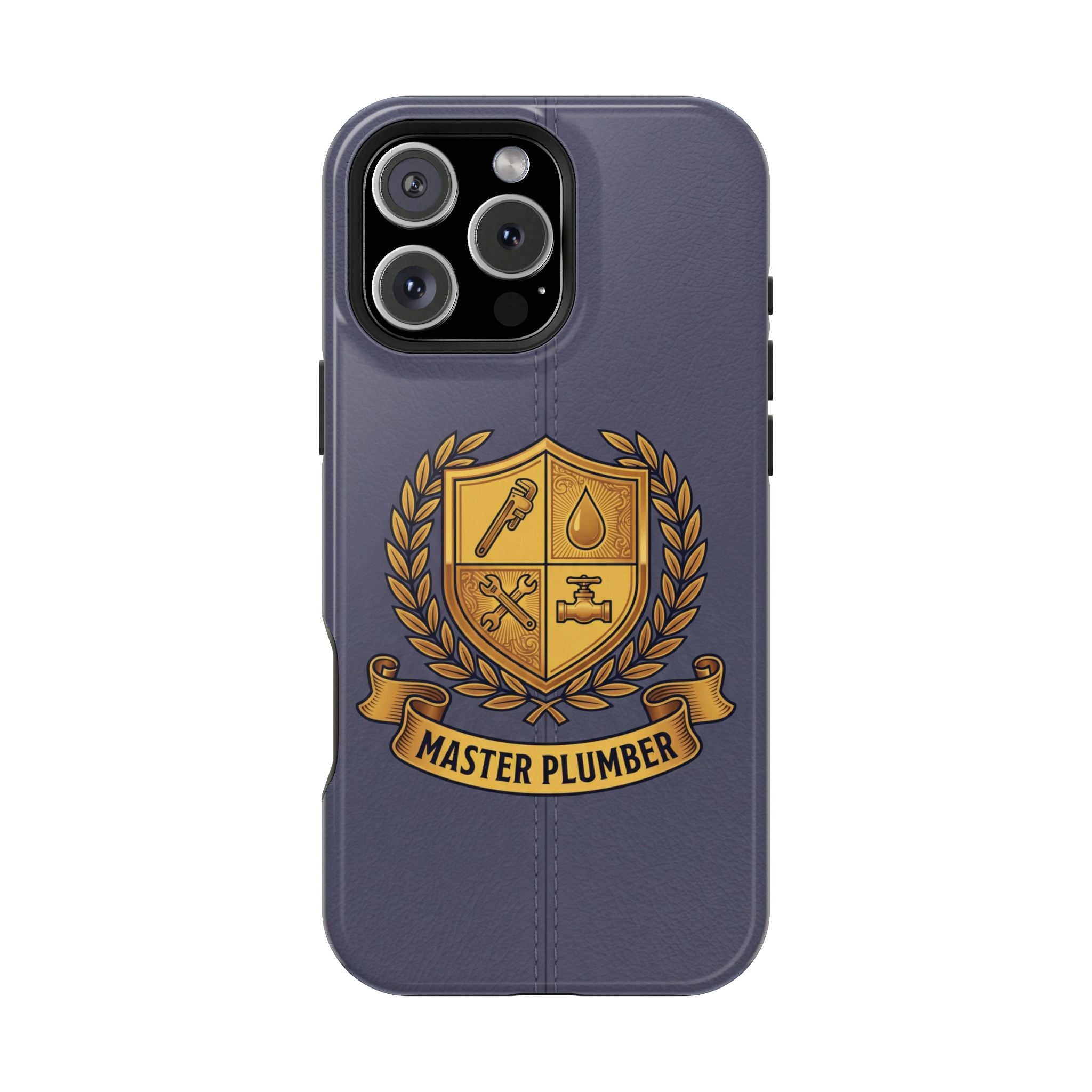 Master Plumber Crest Phone Case — Heraldic Shield Wireless Charging Cover