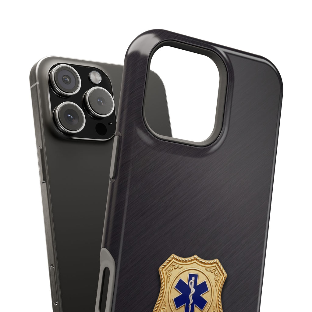 Gold Paramedic Badge Phone Case — Magnetic Wireless Charging Cover