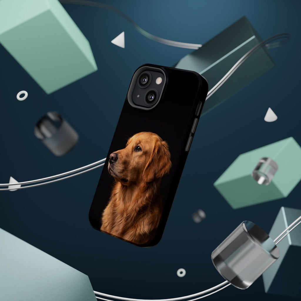 Golden Retriever Portrait Phone Case — Impact-Resistant Wireless Charging Cover