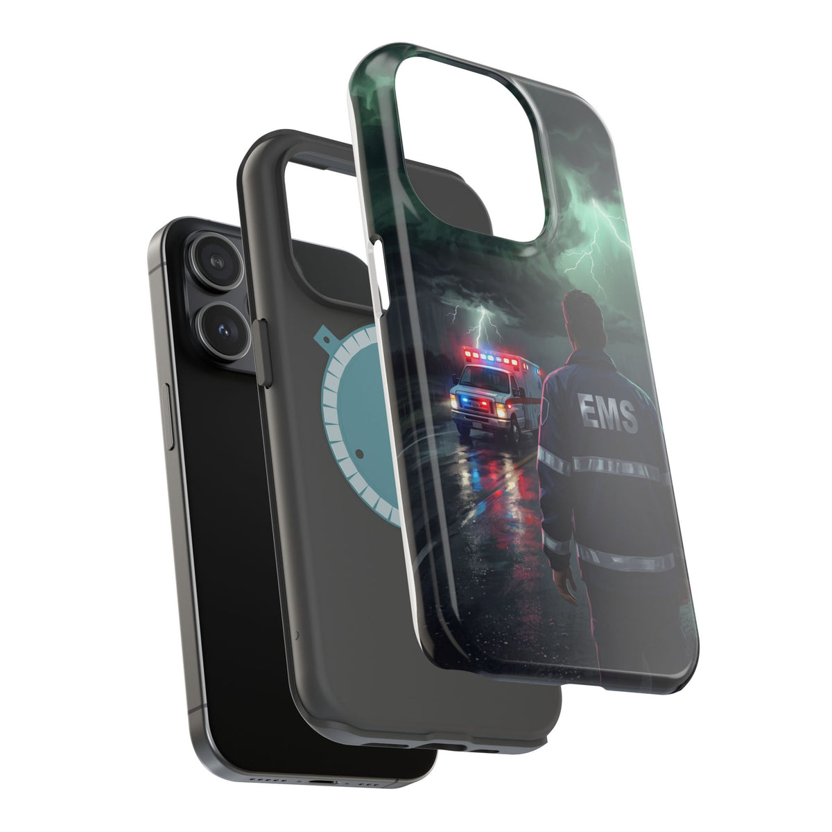 EMS Green Storm City Phone Case — Magnetic Wireless Charging Cover