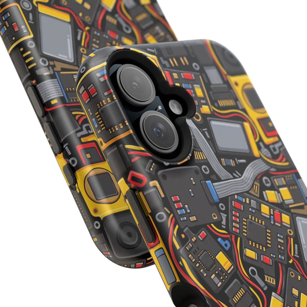 Voltage Board Phone Case — Yellow Circuit Wireless Charging Cover