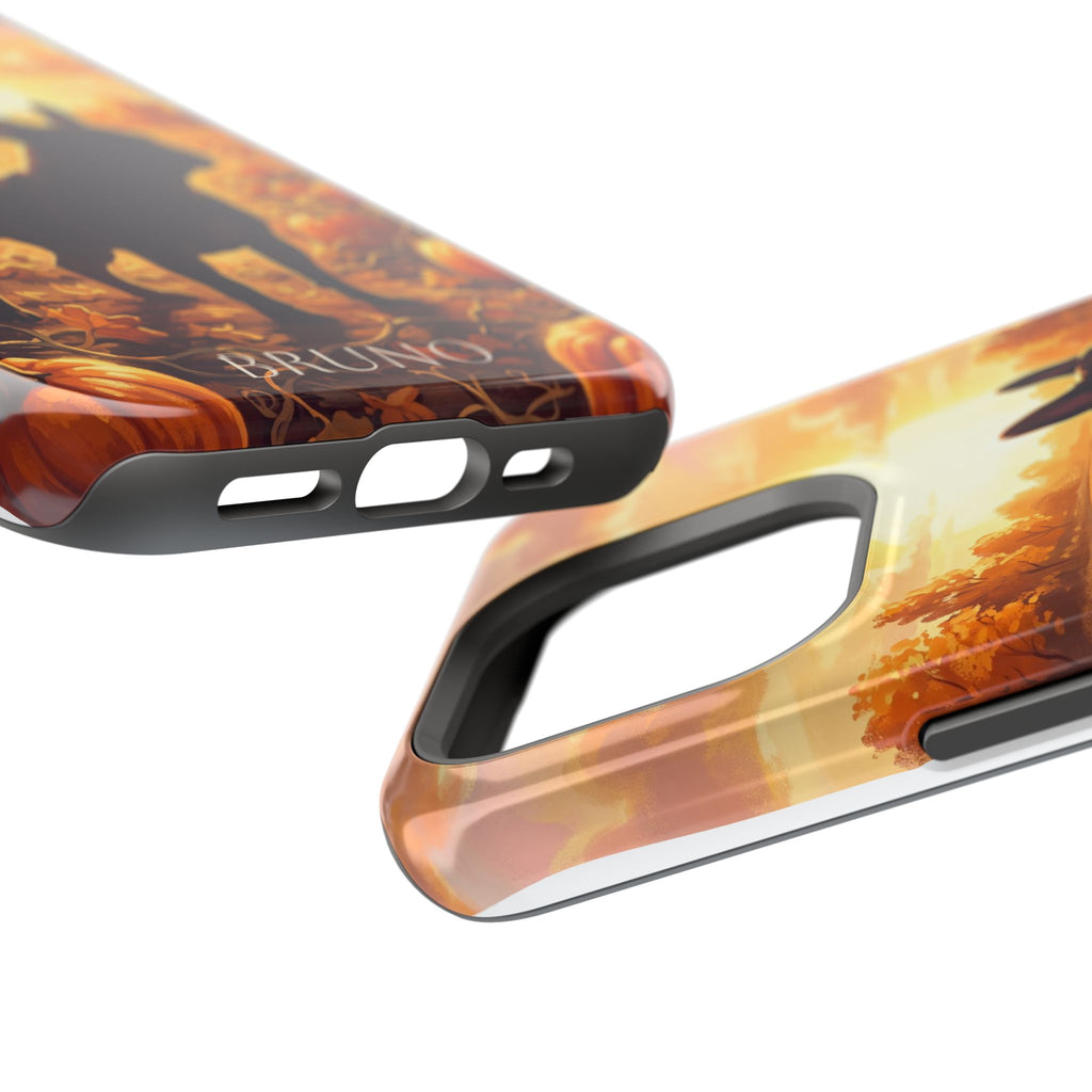 Personalized French Bulldog Pumpkin Patch Phone Case — Wireless Charging Cover