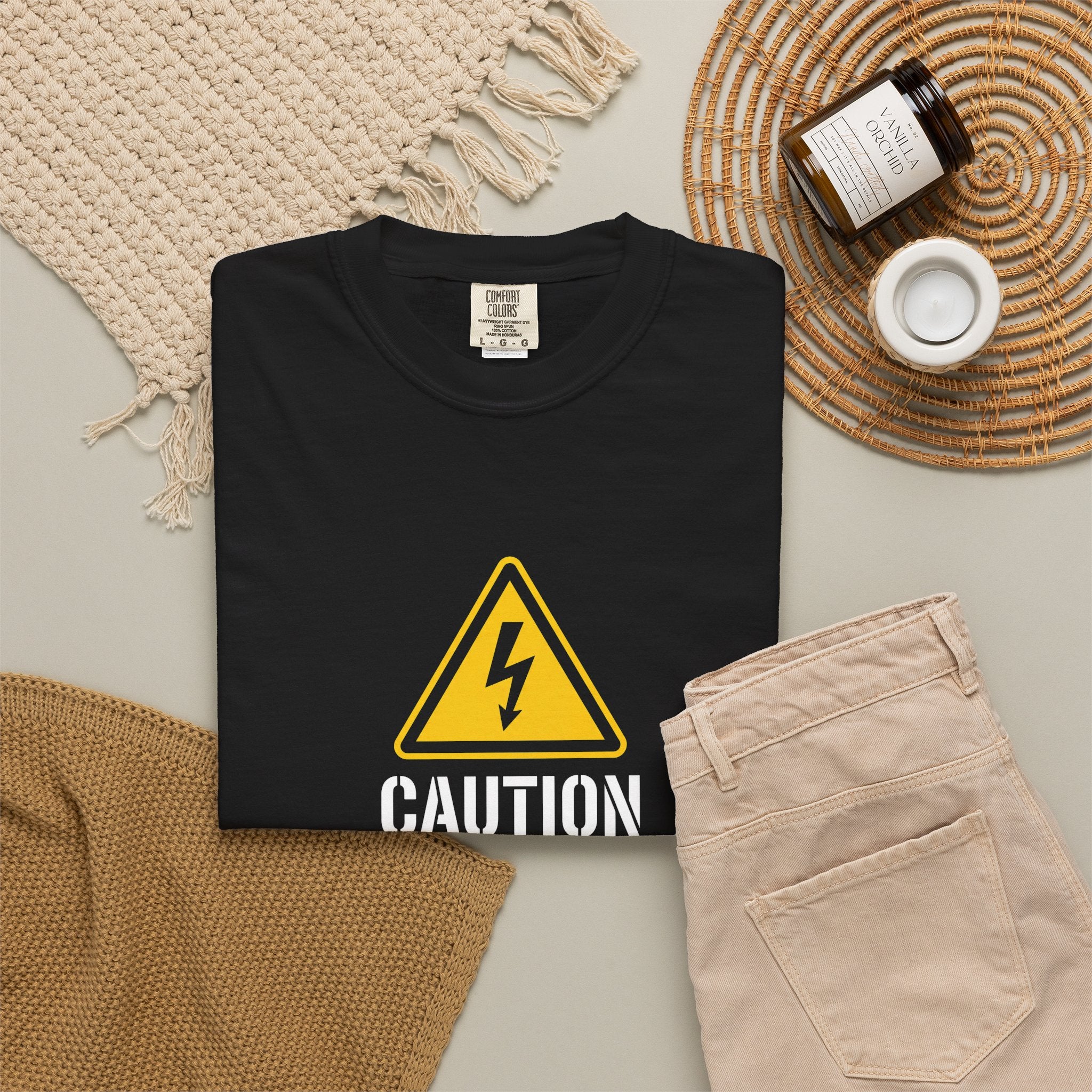Caution Electrician At Work T-Shirt