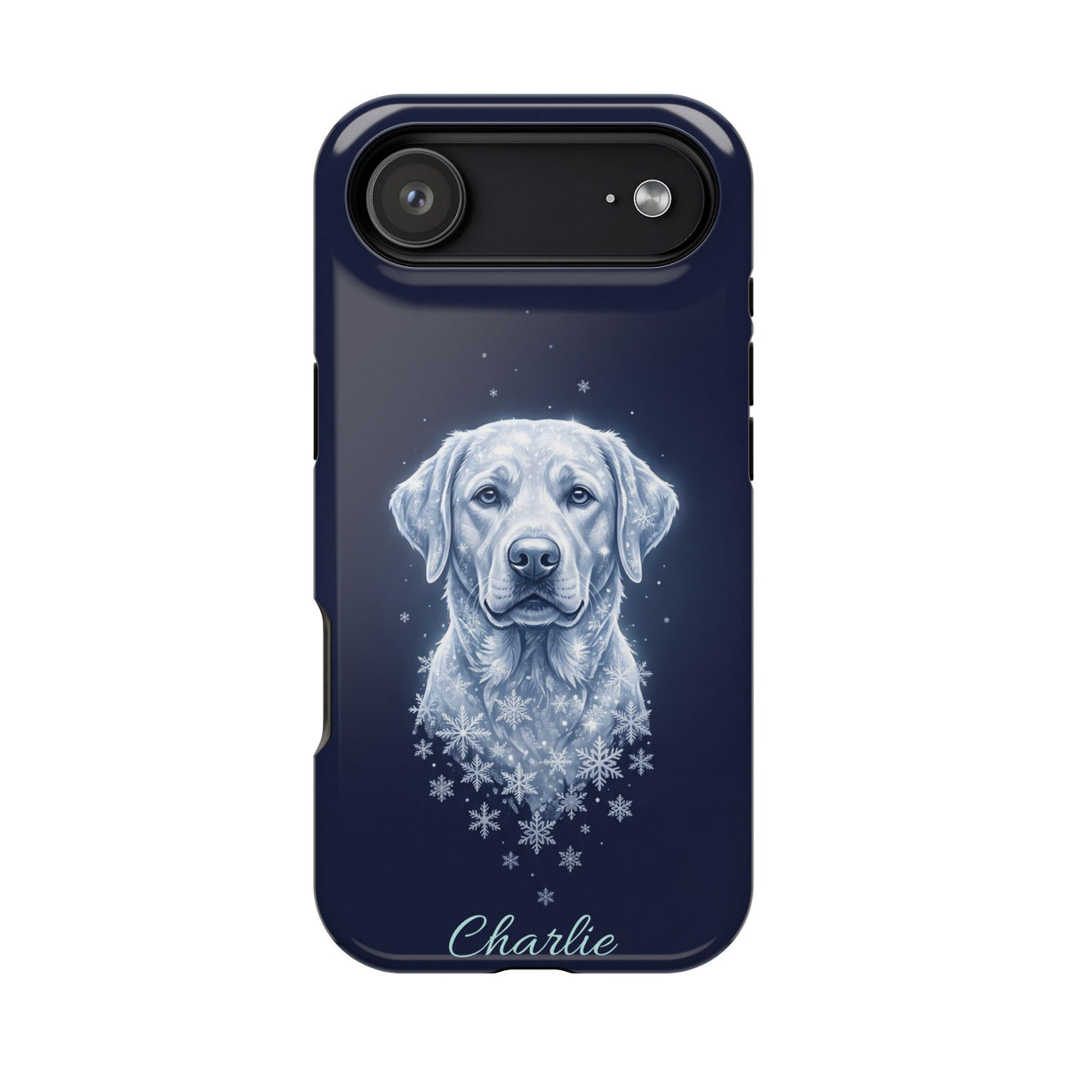 Personalized Winter Snowflake Labrador Phone Case — Tough Magnetic Case with Wireless Charging