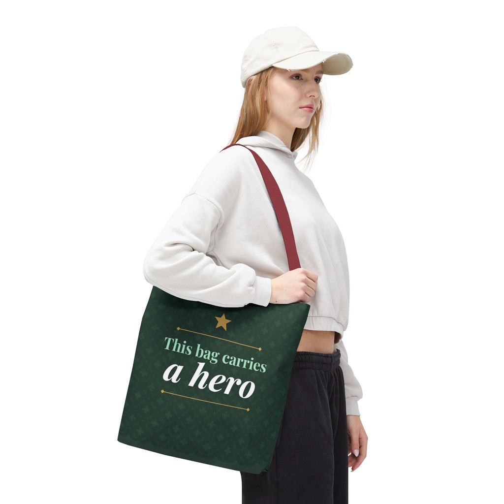 This Bag Carries a Hero Tote | Nurse Gift Tote Bag | Essential Worker Appreciation Gift | Premium Polyester Carry-All