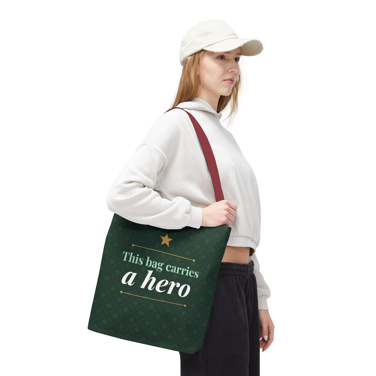 This Bag Carries a Hero Tote | Nurse Gift Tote Bag | Essential Worker Appreciation Gift | Premium Polyester Carry-All