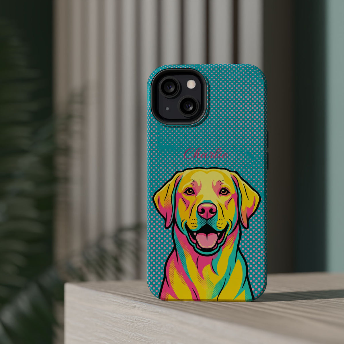 Personalized Pop Art Labrador Phone Case — Tough Magnetic Case with Wireless Charging