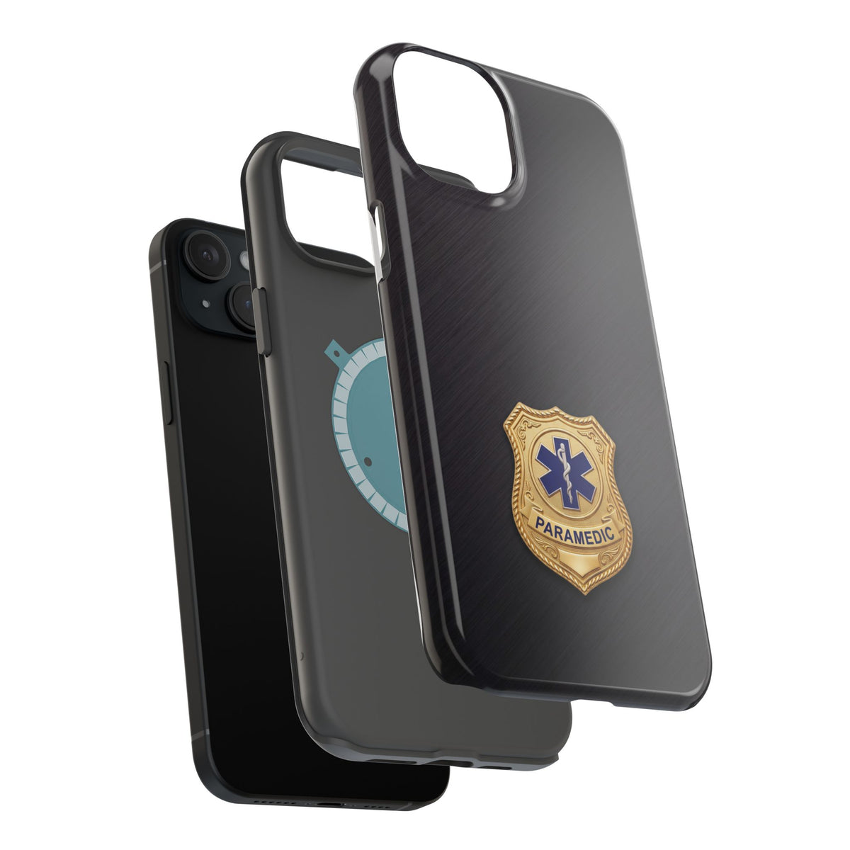 Gold Paramedic Badge Phone Case — Magnetic Wireless Charging Cover