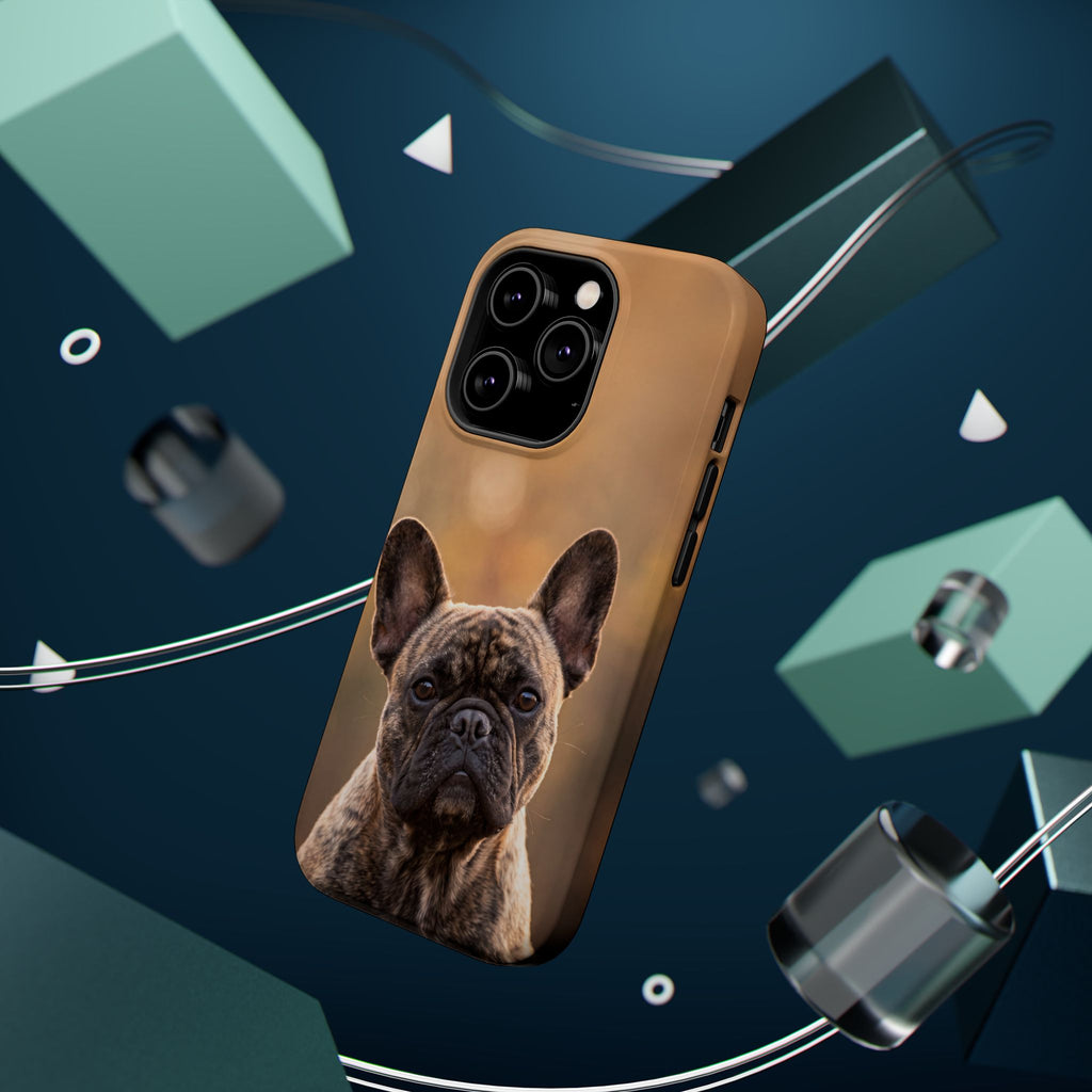 Brindle French Bulldog Phone Case — Impact-Resistant Wireless Charging Cover