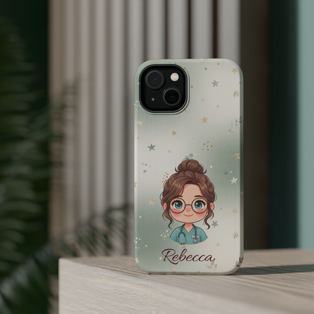 Personalized Starry Nurse Phone Case — Wireless Charging Cover