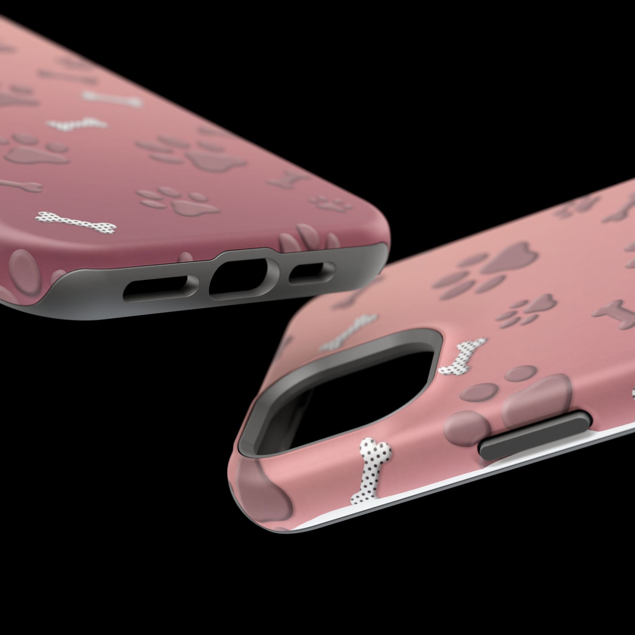 Paws & Bones Phone Case — Impact-Resistant Wireless Charging Cover