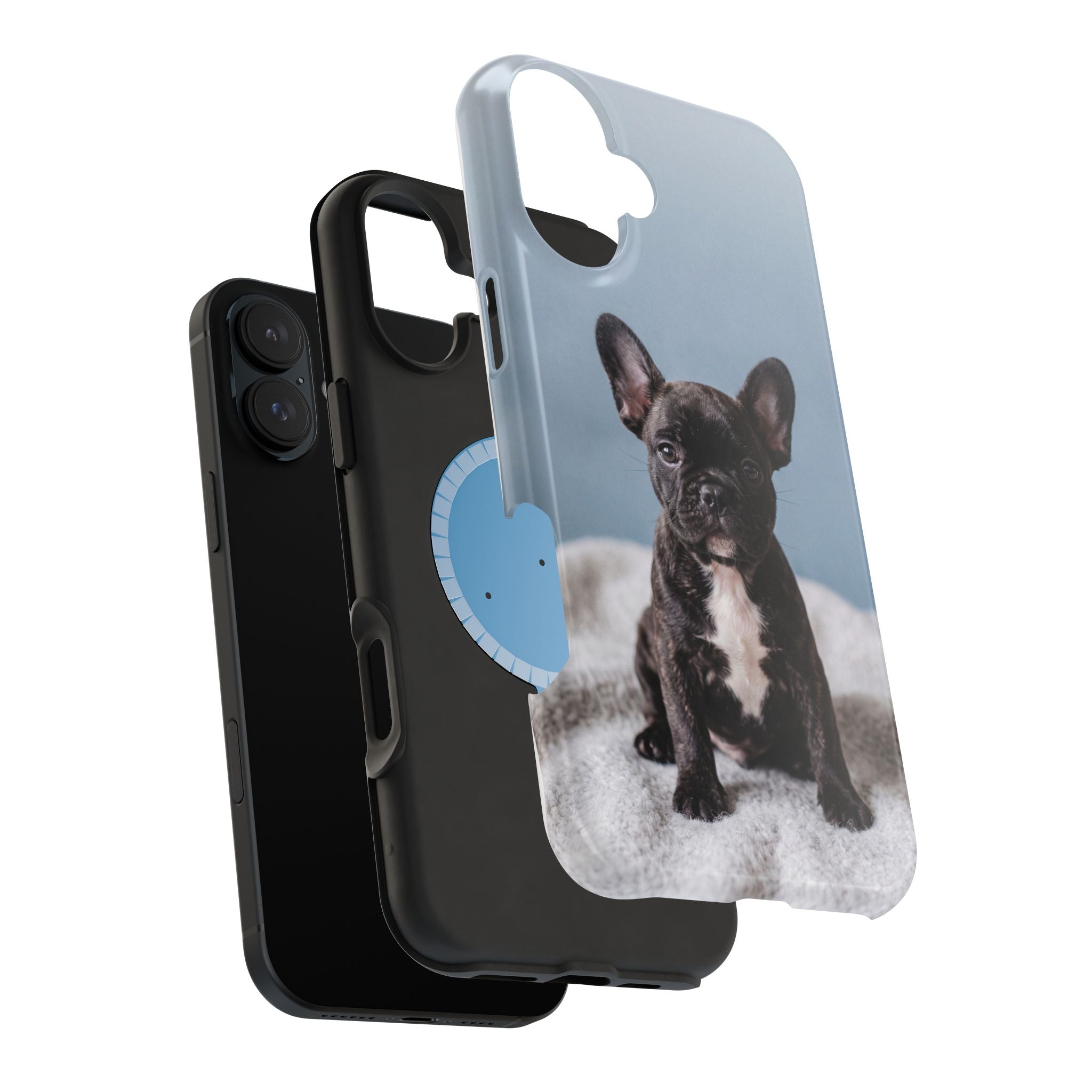 French Bulldog Puppy Phone Case — Impact-Resistant Wireless Charging Cover