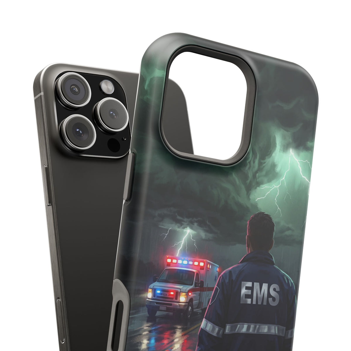 EMS Green Storm City Phone Case — Magnetic Wireless Charging Cover
