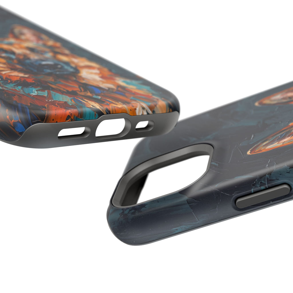German Shepherd Phone Case | Palette Knife Painting Art — Tough Magnetic Case with Wireless Charging