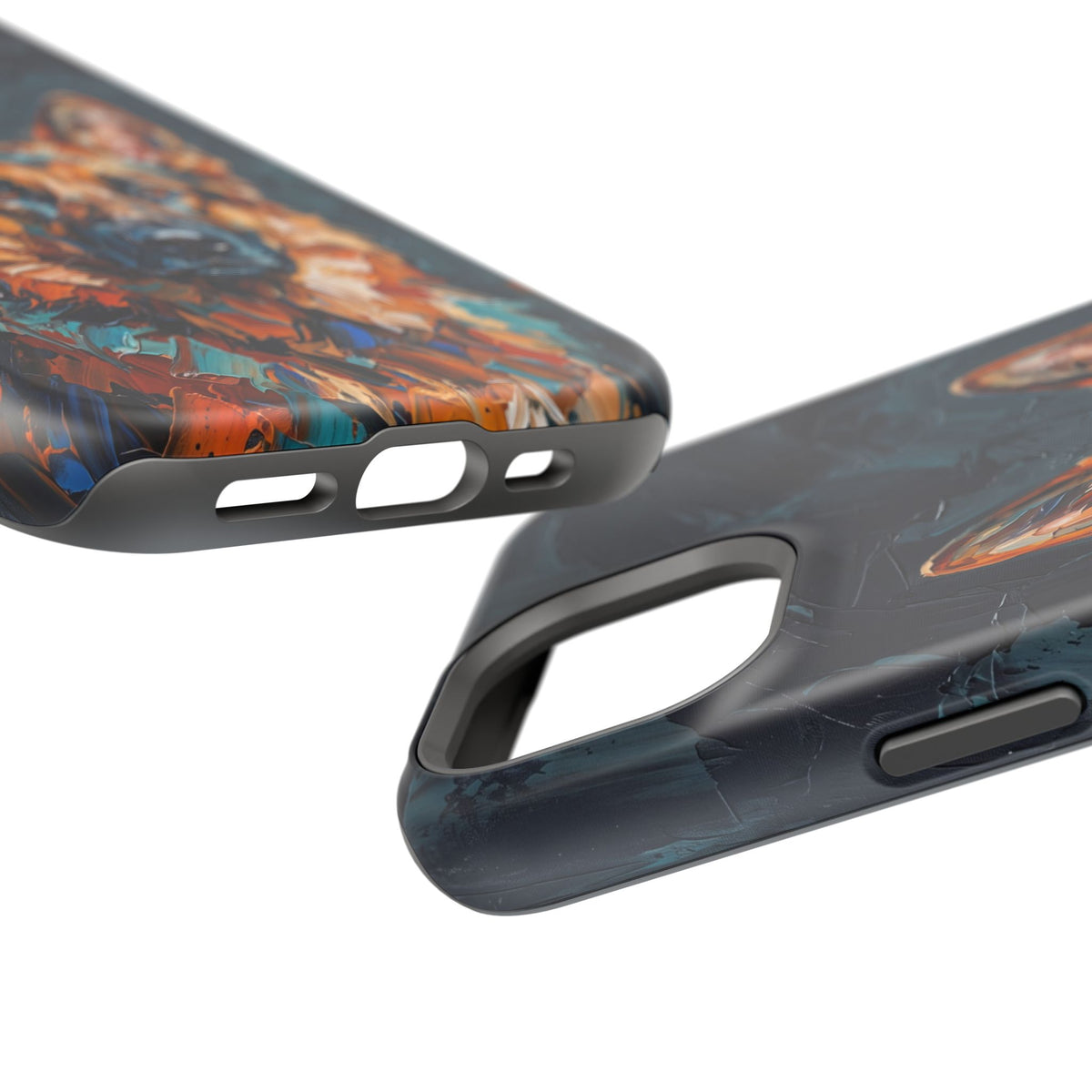 German Shepherd Phone Case | Palette Knife Painting Art — Tough Magnetic Case with Wireless Charging