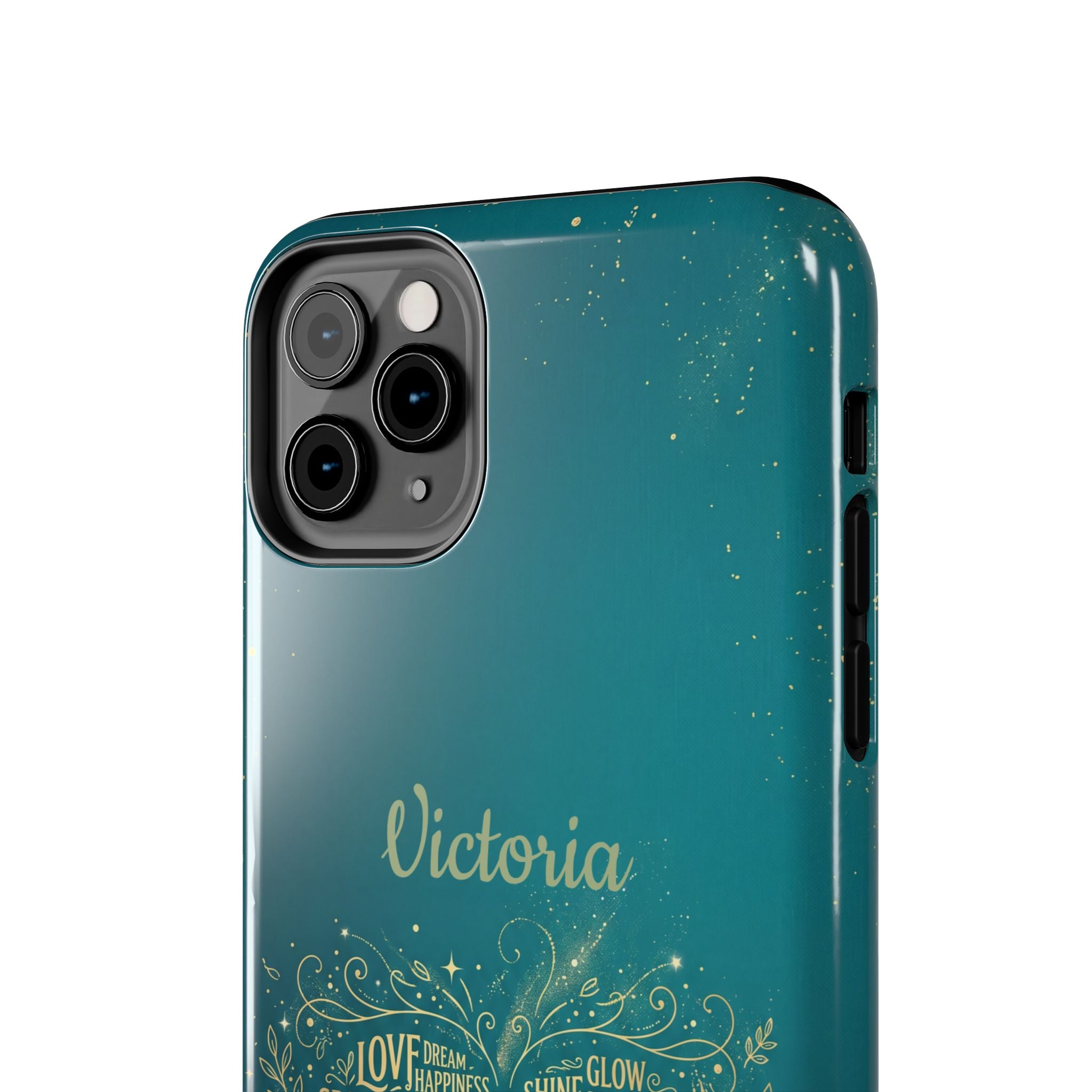 Personalized Teacher Phone Case — Custom Name Heart Word Art Design