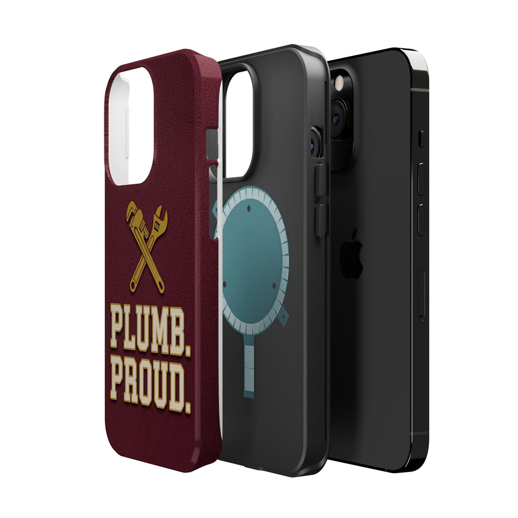 Plumb. Proud. Phone Case — Crossed Wrenches Wireless Charging Cover