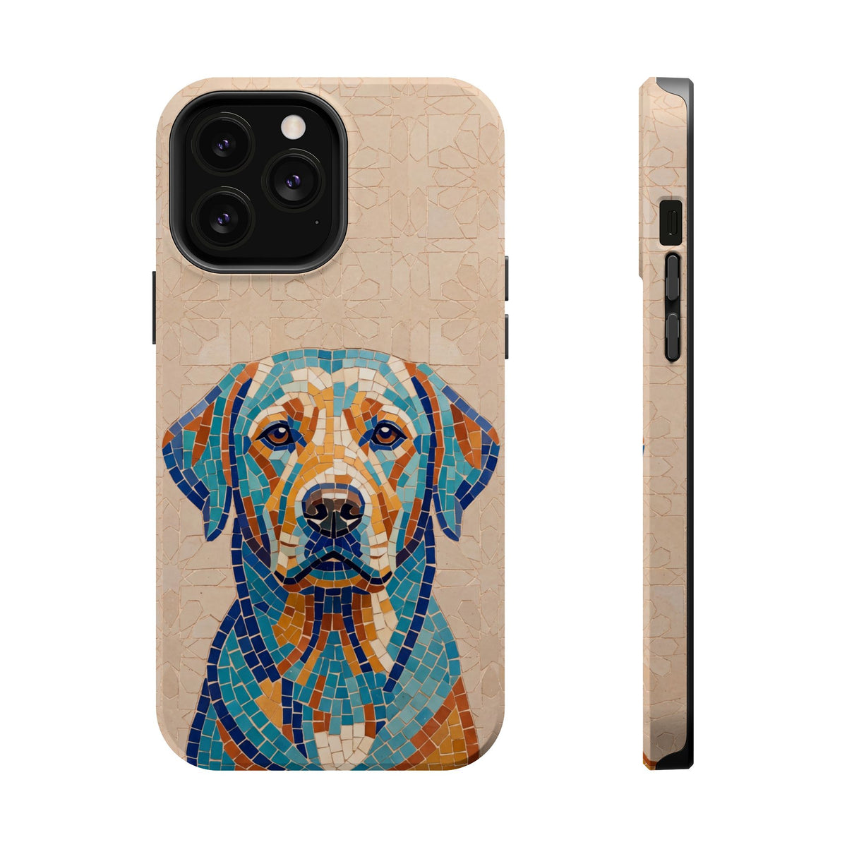 Colorful Labrador Art Phone Case — Tough Magnetic Case with Wireless Charging