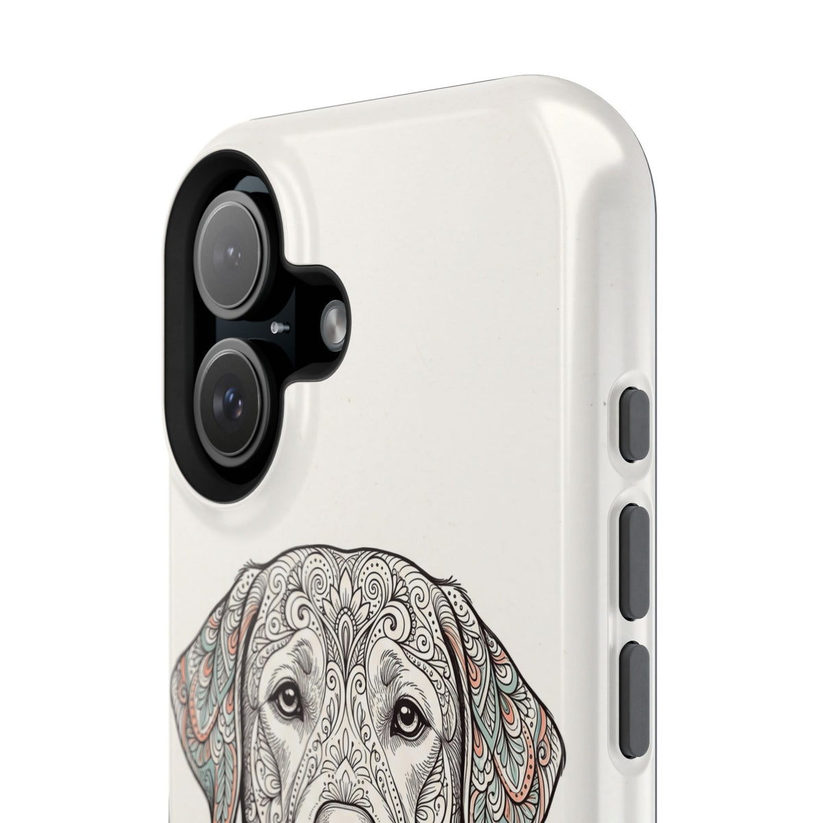 Mandala Labrador Phone Case — Tough Magnetic Case with Wireless Charging