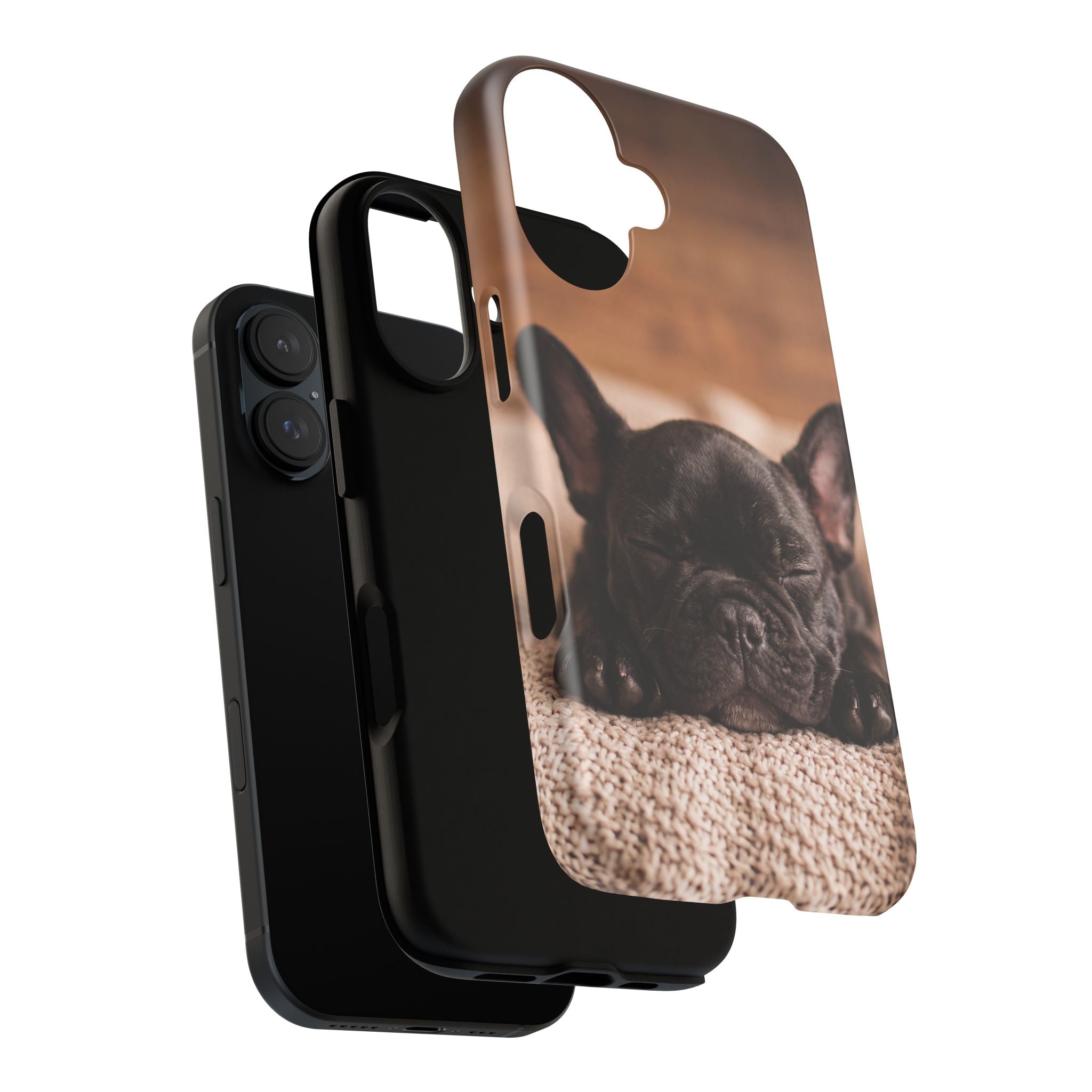 Sleeping French Bulldog Phone Case | Cozy Frenchie Resting on Blanket | iPhone & Samsung