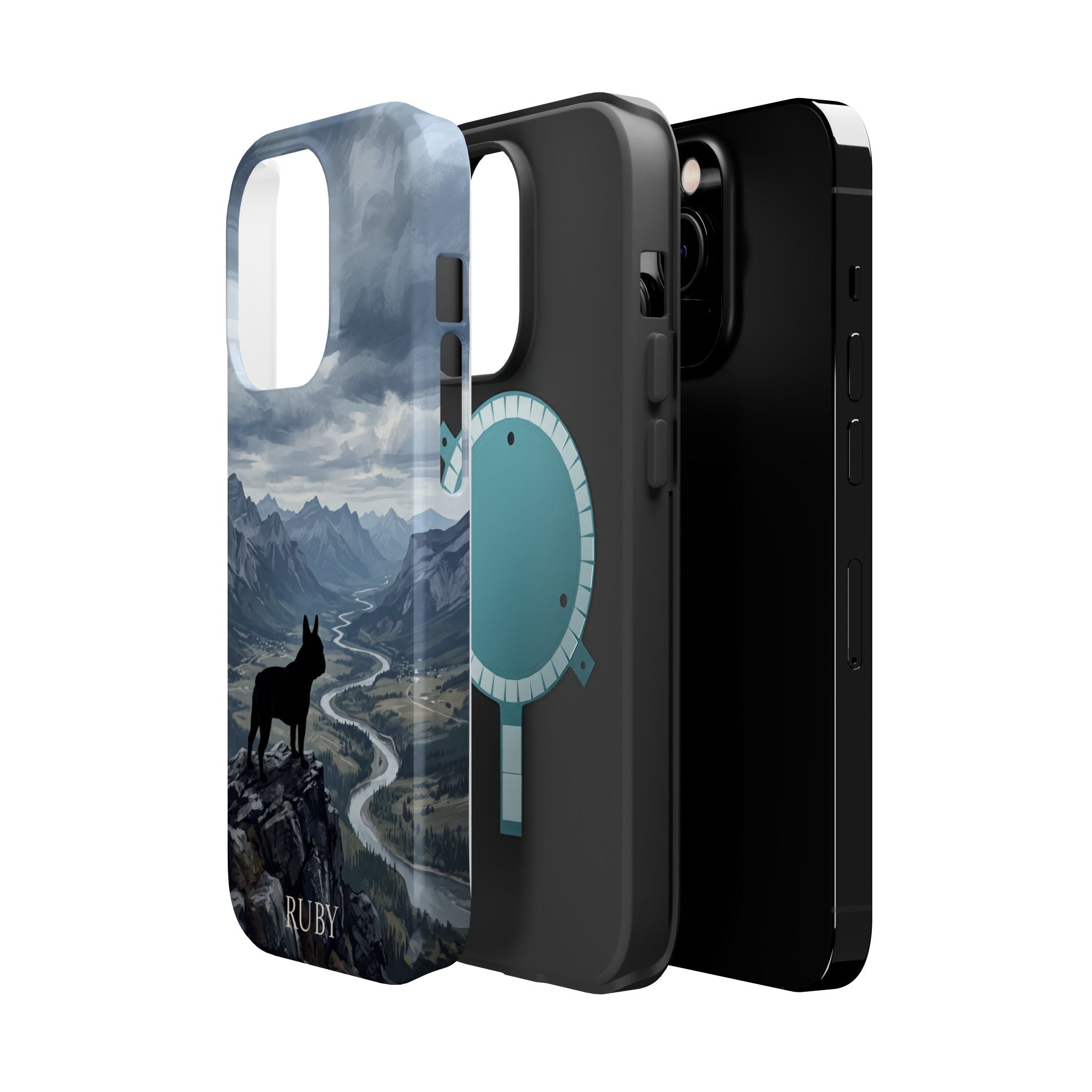 Personalized French Bulldog Mountain Valley Phone Case — Wireless Charging Cover